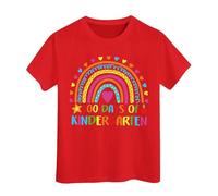 Genérico Camisetas de 100 días de Escuela para niños y niñas. Camiseta con la Frase Mis 100 días. Camisetas Casuales con Estampado del día 100 de Escuela. Top De Brillantes (Red, 6-7 Years)