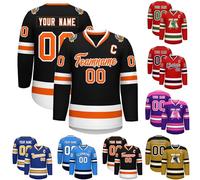 Genérico Camisetas de Hockey sobre Hielo Personalizadas, diseña tu Propia Camiseta de Hockey sobre Hielo Personalizada con tu Nombre/Equipo/número, Regalos para niños y Adultos (Estilo 3)