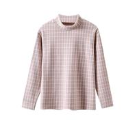 Genérico Camisetas de Polar a Cuadros para niñas con Cuello y diseño Unisex de térmica y cómoda para Actividades diarias y Exteriores (Khaki, 6-7 Years)