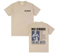 Genérico Camisetas de Pop Indie para Hombre Camisetas Vintage de Mac Demarco para Hombre y Mujer Camisetas de Gran tamaño de Hip Hop para Hombre (2 XS)