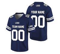 Genérico Camisetas de Rugby Personalizadas con Nombre del Equipo, número y Logotipo, Uniforme Fútbol Americano Impreso Personalizado para Adultos jóvenes y preescolares.