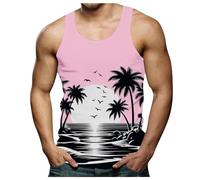 Genérico Camisetas De Tirantes para Hombre - Camiseta Sin Mangas Informal para Hombre Camiseta Sin Mangas para Playa Y Verano Camisetas Sin Mangas Informales Camisetas Hippie