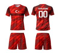 Genérico Camisetas Futbol Niño Retro, Conjunto Calzonas Y Camiseta Niño,Conjuntos TemáTicos Para NiñOs Y Adultos: Estilo Pavo Para Toda La Familia