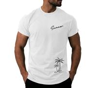 Genérico Camisetas Hombre con Cuello Redondo Camisetas Hombres Casual Transpirable T Shirt Cuello Redondo Hombres Disponible En Muchas Variantes De Colora