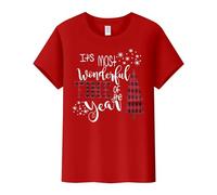 Genérico Camisetas Manga Corta Mujer Verano Algodón Época Más Maravillosa del Año Camiseta De con Cuello Y Estampado para T Shirts For Women Top Elegante Summer Tops Basicas Womens Shirt Ropa Vino XL