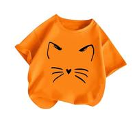Genérico Camisetas Niña Manga Corta Camisetas De Manga Corta para Niños Y Niñas Pequeños Estampadas con Gatos
