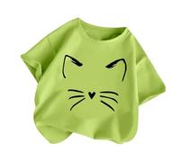 Genérico Camisetas Niña Manga Corta Camisetas De Manga Corta para Niños Y Niñas Pequeños Estampadas con Gatos
