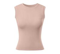 Genérico Camisetas sin mangas informales para mujer con sujetador incorporado y cuello redondo para festivales de música al aire libre de verano y uso diario. (XL)