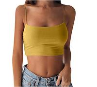 Genérico Camisetas Tirantes Mujer,Básica Slim Fit Camisole Transpirable Verano Camiseta Deportivas tee Talla Grande Tank Top Casual Cami Deportivo Yoga