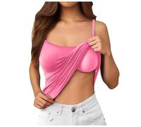 Genérico Camisola cómoda sin con sujetador incorporado y acolchado para uso diario y en capas (XXXL)