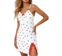 Genérico CamisóN Mujer Verano Lactancia Cuello Pico Encaje Súper Suave con Correas Ajustables Vestido Verano para Mujer-1