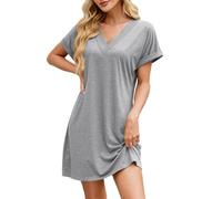 Genérico Camisones Mujer Sexy Interior Mujer Vestidos con Cuello en V Transpirable Oferta Verano Vestidos Tirantes Camisón -1