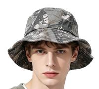 Genérico Camouflage Bucket Hat - Unisex Spring Autumn Outdoor Hiking Hat | Sun Protection Cap, Denim Washed Cotton, Lightweight | Youth Travel Fishing Gardening Camping Wide Brim