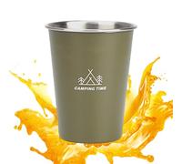 Genérico Camp Cup Stainless Steel Compact - Cold Drinks Coffee Drinkware System, Portable Hiking Cup Design, Outdoor Beach Travel Backpacking Mountain Climbing Use, Indoor Outdoor Activity
