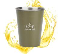 Genérico Camp Cup - Stainless Steel Drinkware Lightweight Bottles Camping Cups | Stainless Backpacking Mug | Compact Cold Drinks Coffee Drinkware For Beach Travel Hiking Backpacking Mountain Climbing