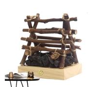 Genérico Campfire Night Light, Faux Fireplace - 3-Mode Adjustable Flame Lamp, USB Rechargeable, Small LED Electric Fireplace Log Lamp, Halloween Christmas Festival Decorations