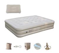 Genérico Camping Air Mattress, Inflating Camp Bed, Double Sleeping Pad, Thickened Design, Built-In Pump Feature, Supports Up to 300kg, Portable Compact Ideal for Hiking and Outdoor Use