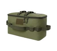 Generico Camping Bag, Pot Carry Bag, Water-Resistant Folding Storage, 13.39x6.69x7.48inches Outdoor Cookware Organizer, Stove & Utensil Holder, (compacto) for Travel, Hiking and Camping, Army Green,