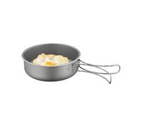 Genérico Camping Bratpfanne,Titan Mit Einem Faltbaren Griff, Kochgeschirr Für Backpacking Aus Titan Und Küchenzubehör - Für Herd, Outdoor, Wandern, Angeln, Jagen, Reisen, Roadtrip, Haushalt, Küche,