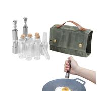 Genérico Camping Containers - Camping Seasoning Kit 12 Pieces - Travel Seasoning Containers Spices And Seasonings Sets Camp Kitchen Organizer With Storage Bag For Travel