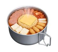 Genérico Camping Cooking Pot - Folding Soup Boiling Cooker For Backpacking and Hiking | Lightweight Picnic Soup Pot, Portable For Outdoor Travel, RV Kitchen, Picnics and Camping Meals