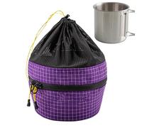 Genérico Camping Cookware, Bag Organizer, 7.68x5.71x4.33 Inches Waterproof Portable with Multiple, Carrying Bag Compartments for Plates, Pots Bowls Flatware Picnic, Storage, Kitchen