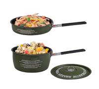 Genérico Camping Cookware - Camp Cook Pot and Pan Set | Stackable Camping Mess Kit | Destachable Handle Design Frying Tools for Family Survival Backpacking Hiking Hunting Couples Beach Trip Picnic