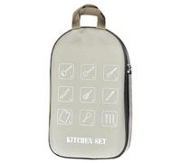 Genérico Camping Cutlery Storage Bag, High Capacity Utensil Set, Waterproof Organizer, 14,96 x 9,06 x 1,18 pulgadas, material duradero, fácil de llevar, ideal para barbacoa, RV Travel, Outdoor