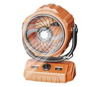 Generico Camping Fan Rechargeable, 270 Degree Auto Oscilation Digital Display 100 Speed Tent Fan Light Portable For Tent Car Travel Camping Outdoor Indoor Home BBQ Fishing Cooling Ventilation Use