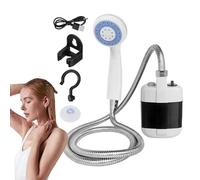 Genérico Camping Shower - Portable Handheld Electric Showering Device | USB Rechargeable Water Pump with Constant Pressure Stream & 6.5ft Hose for Hiking, Beach, Pet Cleaning and Van Life