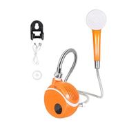 Genérico Camping Shower, Portable Outdoor Pump, Rechargeable Pocket Sprayer, Orange, Waterproof Handheld Head, for Travel, RV, Car, Pet Washing, Hiking, Outdoor Activities, Beach Use