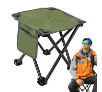 Genérico Camping Stool, plegable Chair, Portable Seat, Oxford Fabric Material, Anti-Slip Base Design, Outdoor Beach BBQ Fishing Hiking Garden Use, 11.61x11.61x11.61 pulgadas, Negro, 1 pieza
