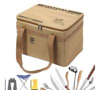 Genérico Camping Storage Bag, Insulated Organizer Pouch, 10.24x14.96x11.81 Inches Cookware, Large Capacity Heat-Resistant, Carrying Storage for Hiking Backpacking Beach Tents Traveling