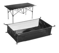 Genérico Camping Storage Bag, Under Table Organizer, Portable Mesh Design, Large Capacity 10kg Load, for Picnic Outdoor Travel Use, 26.38x15.75x5.51 or 18.9x18.9x7.87 Inches, Black, 1 Piece