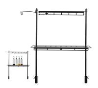 Genérico Camping Table Rack - Picnic Folding Shelf Stand, Portable Lamp Holder Storage Organizer, Lightweight Outdoor Support Frame For Gear Cups Bottles Pots | For Camping Hiking Picnic BBQ Beach