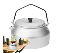Genérico Camping Tea Kettle, 1L Aluminum Alloy Boiling Pot, Lightweight Open-Fire Cookware with Handle, Ideal for Backpacking, Hiking, Coffee Brewing, Tea Making, and Outdoor Cooking Adventures