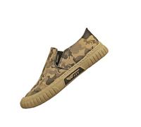 Genérico Camuflaje Lona Hombres Verano Transpirable Casual un pie Zapatos de Tela Casual protección Laboral Sitio de construcción Zapatos de liberación de Trabajo (Caqui,40)