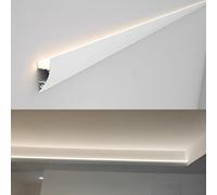 Genérico Canal de iluminación indirecta LED, Perfil de Aluminio de 5 m para Montaje en Superficie, para molduras de Techo, Aplique Decorativo de Pared, difusor LED para el hogar (16,4 pies).