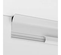 Genérico Canal difusor para Tiras LED - Perfil de Aluminio de 2-50 cm para Tiras de Luces LED - Tapas Laterales Blancas - Uso doméstico y Comercial - Solución de iluminación Flexible (L-36 m/118,1 pi