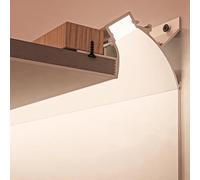 Genérico Canal para luz LED empotrada en el Techo, difusor de Cubierta lechosa para Tiras de Luces LED domésticas, de 1 m a 30 m, riel de iluminación Decorativa especializado para Uso en Interiores (