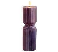 Genérico Candela LED Senza Fiamma,Ornamento Realistico Sicuro Per Bambini E Animali Domestici | Candela Colonna Rigata Batteria | Per Festa Bagno Davanzale Libreria Mensola Del Camera Da Yoga