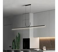 Genérico Candelabro Nórdico Minimalista For Restaurante, Luces Colgantes For Mesa De Isla Cocina, Decoración Del Hogar(Cool white,Black 100cm)