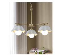 Genérico Candelabros de estilo crema nórdico, bola de cristal LED americana, iluminación de techo, comedor, dormitorio, decoración del hogar, Lustre colgante