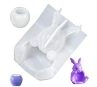 Genérico Candle Holder Mold, Easter Candle Holder Silicone Mold - Bunny Theme Easy Release Mould - for Plaster Epoxy Resin Soap Chocolate Jelly Dessert Kids Teens Beginners Professionals