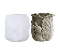 Generico Candle Jar Mold - Silicona Easter Rabbit Mold | Silicona Easter Rabbit Embracing Cabbage Candle Jar Molds for Aromatherapy Candles, Storage Containers, Candy Jars, Flowerpots, Plaster Crafts