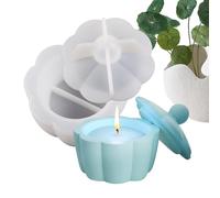 Generico Candle & Pot Molds - Juego de moldes de resina de silicona con lid para tarros de velas y jarras de flores | Contenedor multiusos para arcilla, cemento, cera y manualidades