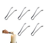 Generico Candle Snuffer - Stainless Steel 10 cm | Steel Extinguishing Tool 5 Pieces | Putting out Candle Flame Tweezers - for Family Men Women Kitchen Home Indoor Birthday