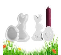Genérico Candlestick Silicone Mold - Easter Silicone Molds | Easter Bunny Shape Non Stick Easy Release | Bunny Candlestick Mold for Wax Cement Clay Soap Candlesticks Plaster Table Ornament