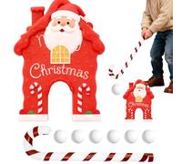 Genérico Candy Cane Mini Golf Game - Gingerbread Game Set, Holiday Funny Portable Christmas Golf Toy for Family Party Activities | Christmas Games for Indoor Outdoor Home Gatherings and Carnival Play