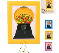 Genérico Candy Dispenser Frame,Handy Wall Candy Frame,Hanging Candies Machine Art,For Candy,Nuts,Chocolates,Easy Dispense Treat Dispenser For Home Kitchen Office (Same, Yellow, SIZE)